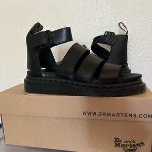 Dr. Martens Black Strappy Sandals Clarissa 2 NWT